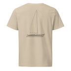 Hallberg-Rassy 43 MK II sailboat shirt in Desert Dust - back design