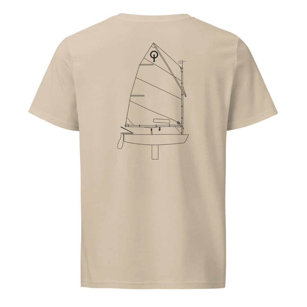 Optimist sailboat shirt in Desert Dust - back design