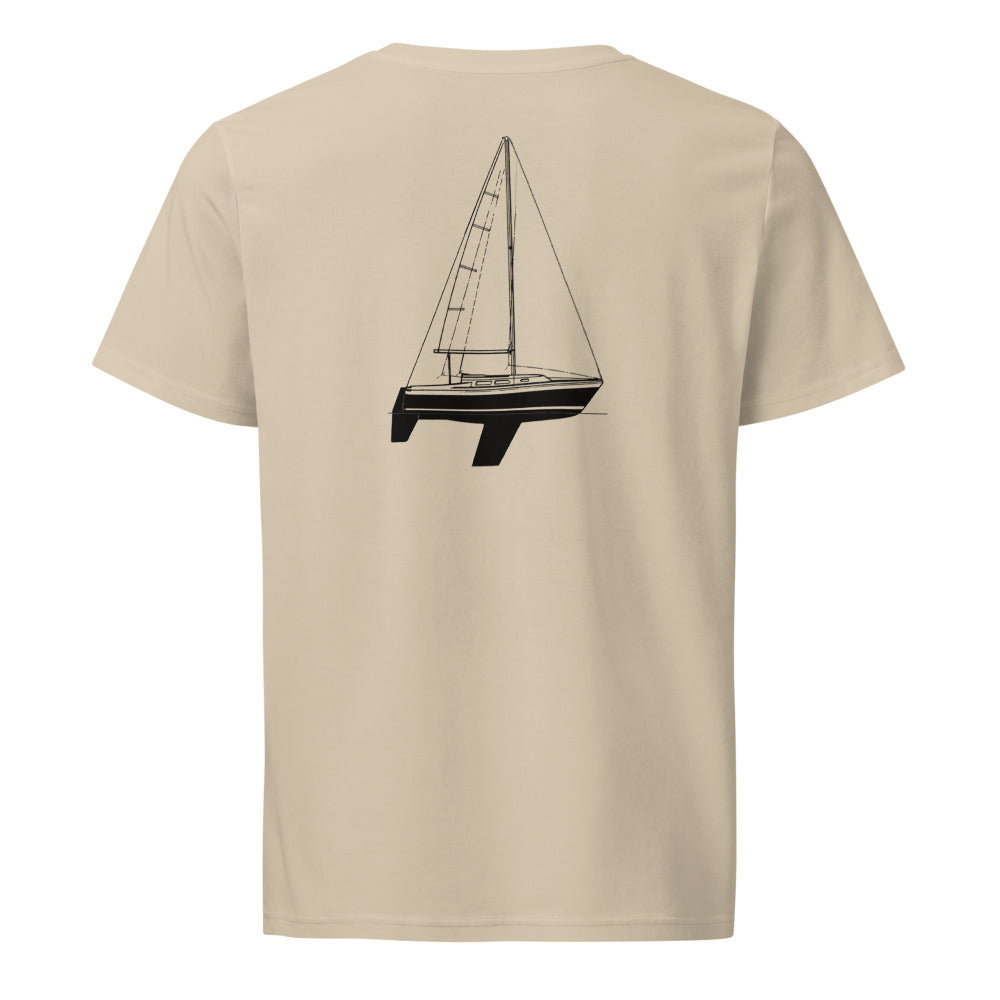 O'Day 25 sailboat shirt in Desert Dust - back design