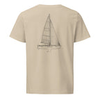 Jeanneau Sun Odyssey 490 sailboat shirt in Desert Dust - back design