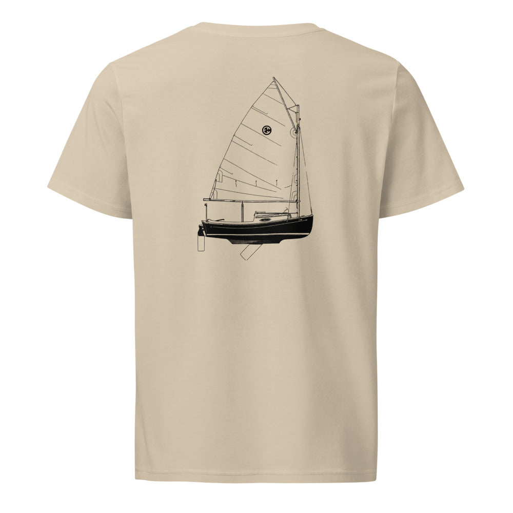 Com-pac Sun Cat sailboat shirt in Desert Dust - back design
