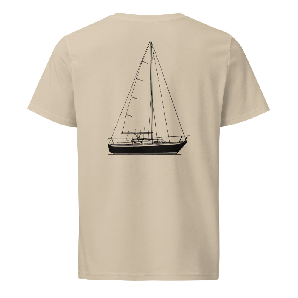 Ericson 27 sailboat shirt in Desert Dust - back design