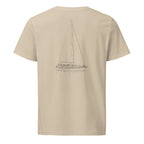 Hallberg-Rassy 40C sailboat shirt in Desert Dust - back design