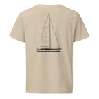 Hallberg-Rassy 57 sailboat shirt in Desert Dust - back design