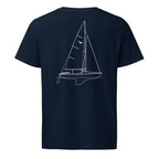 Squib sailboat shirt in French Navy - back design