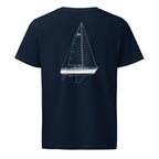 Sabre 362 sailboat shirt in French Navy - back design