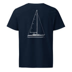 Ericson 28-2 sailboat shirt in French Navy - back design