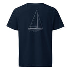 Pearson Ensign sailboat shirt in French Navy - back design