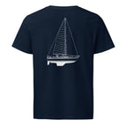 Gulfstar 36 sailboat shirt in French Navy - back design