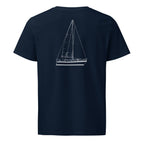 Pearson 30 sailboat shirt in French Navy - back design
