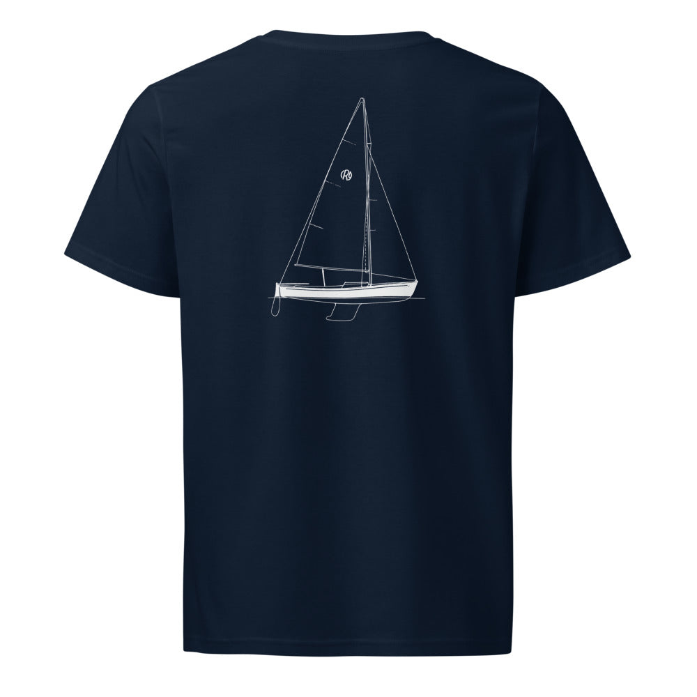 O'Day Rhodes 19 sailboat shirt in French Navy - back design