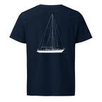 Nautor Swan 40 sailboat shirt in French Navy - back design