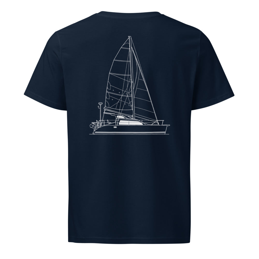 TomCat 970S sailboat shirt in French Navy - back design