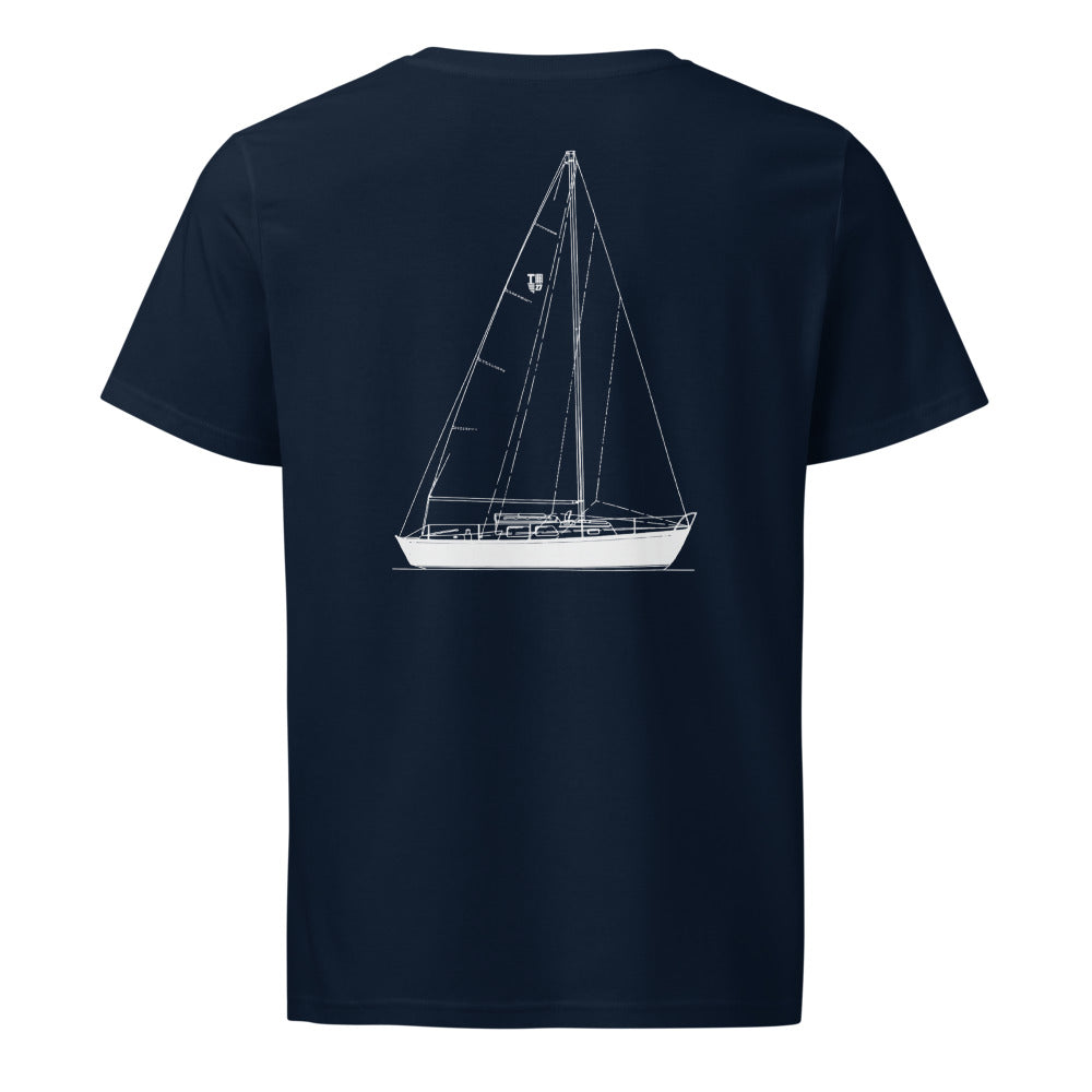 Soverel 27 sailboat shirt in French Navy - back design