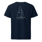 Star sailboat shirt in French Navy - back design