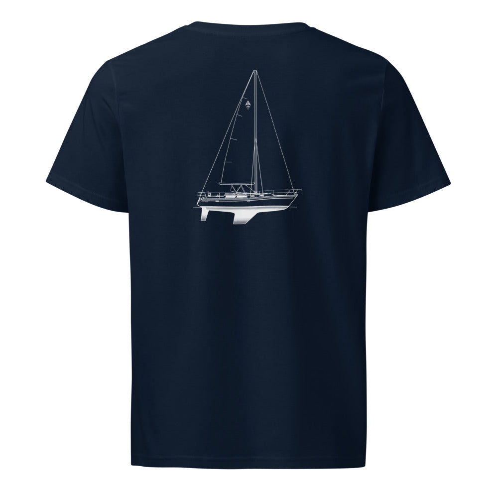 Catalina 36 MK II sailboat shirt in French Navy - back design