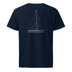 Nautor's Swan 48 sailboat shirt in French Navy - back design