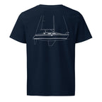 Jeanneau Sun Odyssey 31 sailboat shirt in French Navy - back design