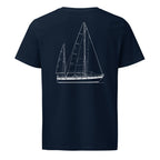 Hallberg-Rassy 42E sailboat shirt in French Navy - back design