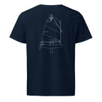 Optimist sailboat shirt in French Navy - back design
