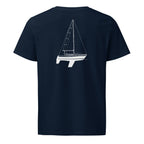 O'Day 25 sailboat shirt in French Navy - back design