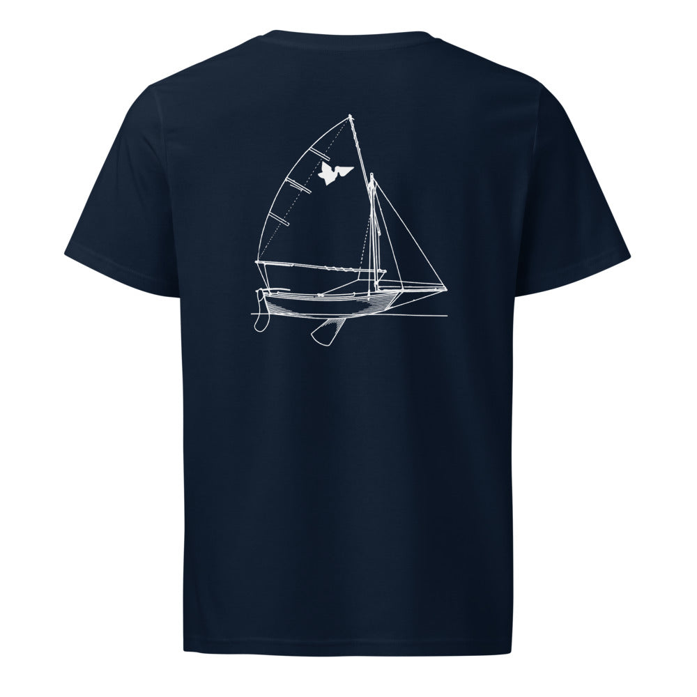 Pelican 12FT sailboat shirt in French Navy - back design