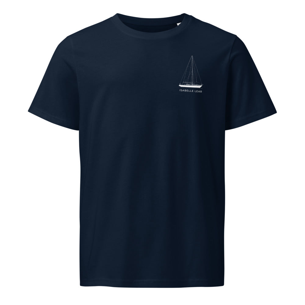 Nautor Swan 40 sailboat shirt in French Navy - front design