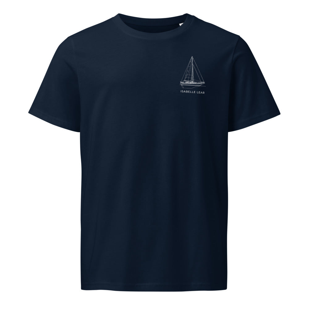 Baba 40 sailboat shirt in French Navy - front design