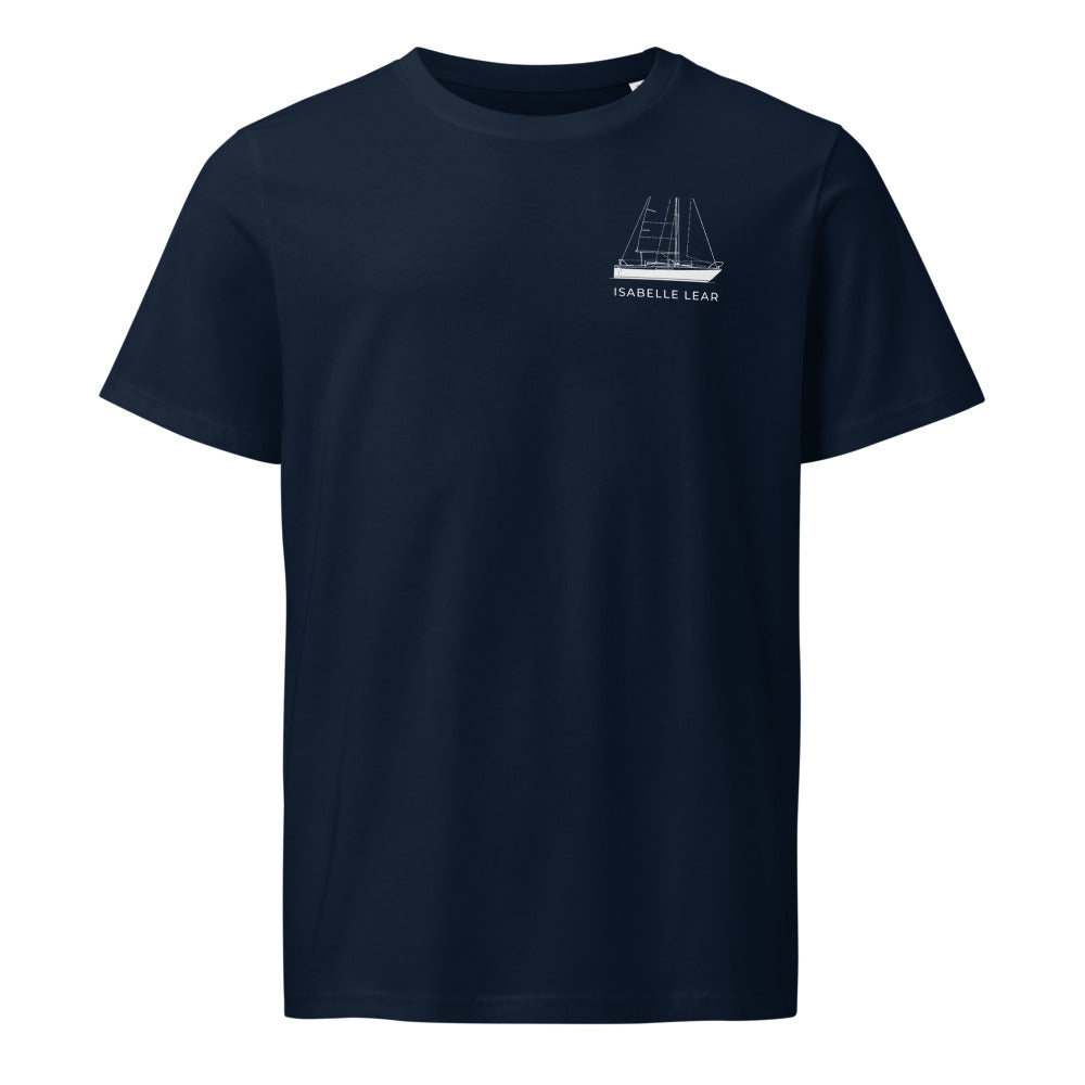 Hallberg-Rassy 26 sailboat shirt in French Navy - front design
