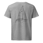 Squib sailboat shirt in Heather Grey - back design