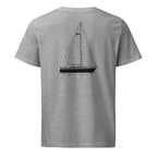 Sabre 362 sailboat shirt in Heather Grey - back design