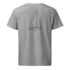 Pearson Ensign sailboat shirt in Heather Grey - back design