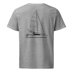 TomCat 970S sailboat shirt in Heather Grey - back design