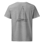 Precision 23 sailboat shirt in Heather Grey - back design