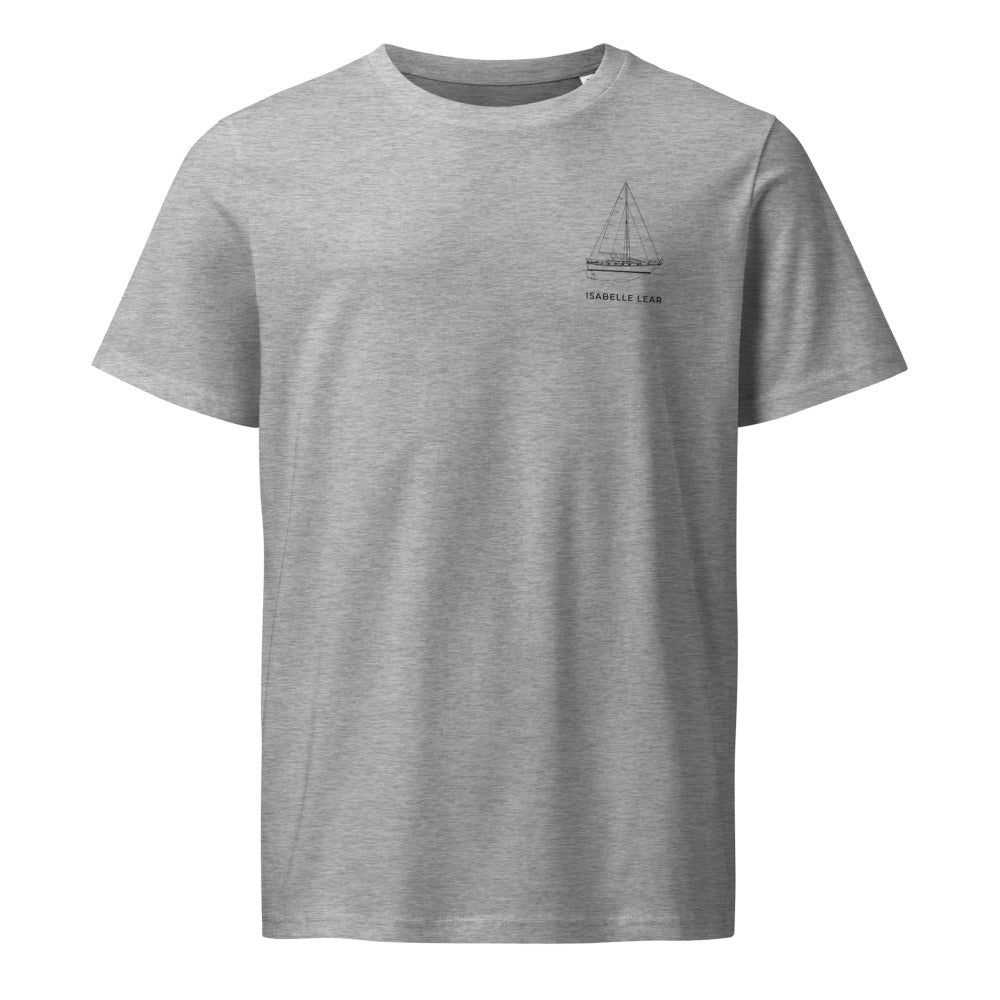 Island Packet 35 sailboat shirt in Heather Grey - front design