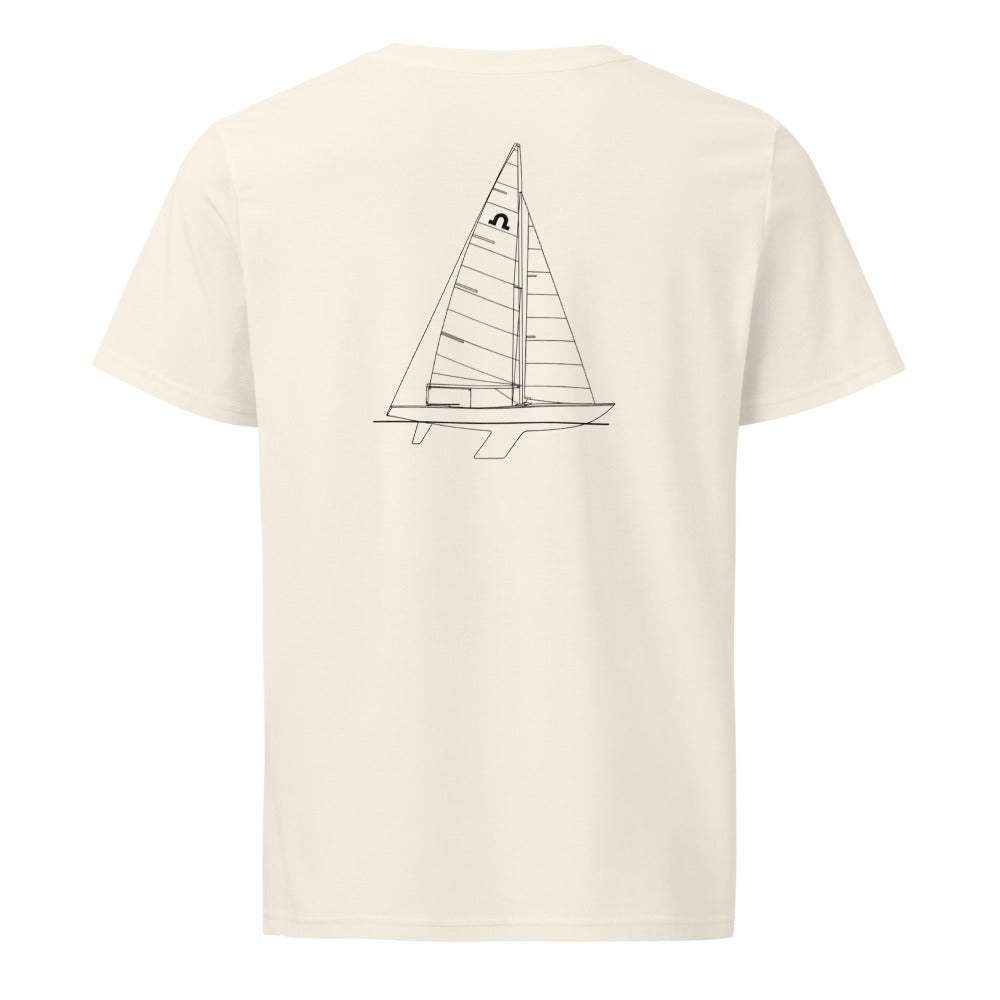 Abbott Soling sailboat shirt in Natural - back design
