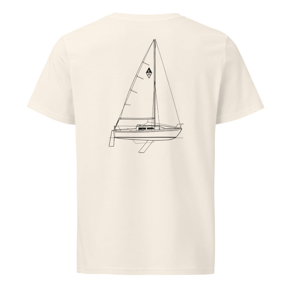 Catalina 22 sailboat shirt in Natural - back design