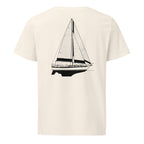 CSY 44 Center Cockpit sailboat shirt in Natural - back design