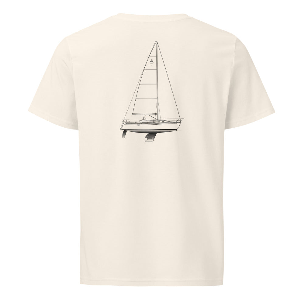 Catalina 320 sailboat shirt in Natural - back design