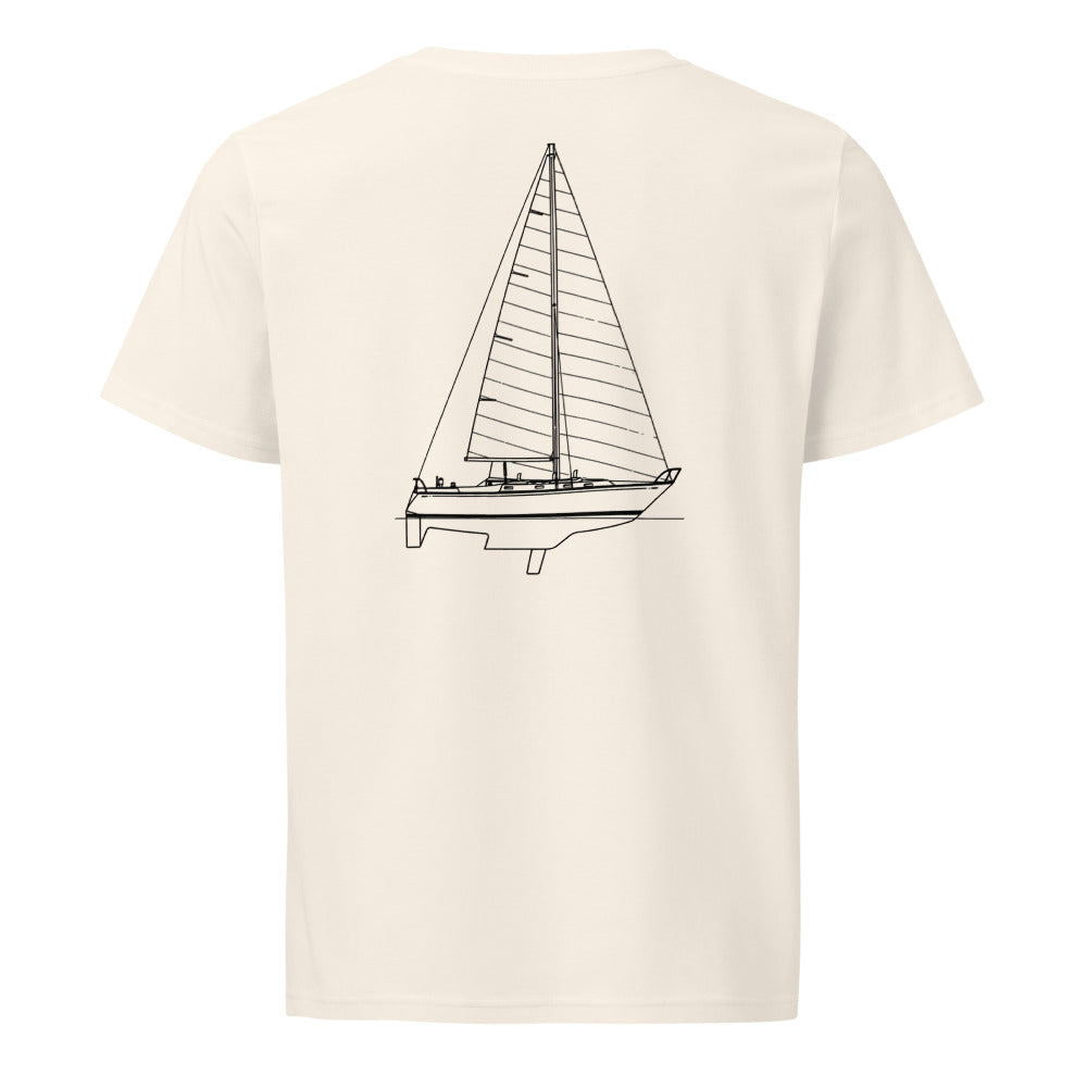Tartan 37 sailboat shirt in Natural - back design