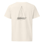 Nautor Swan 391 sailboat shirt in Natural - back design