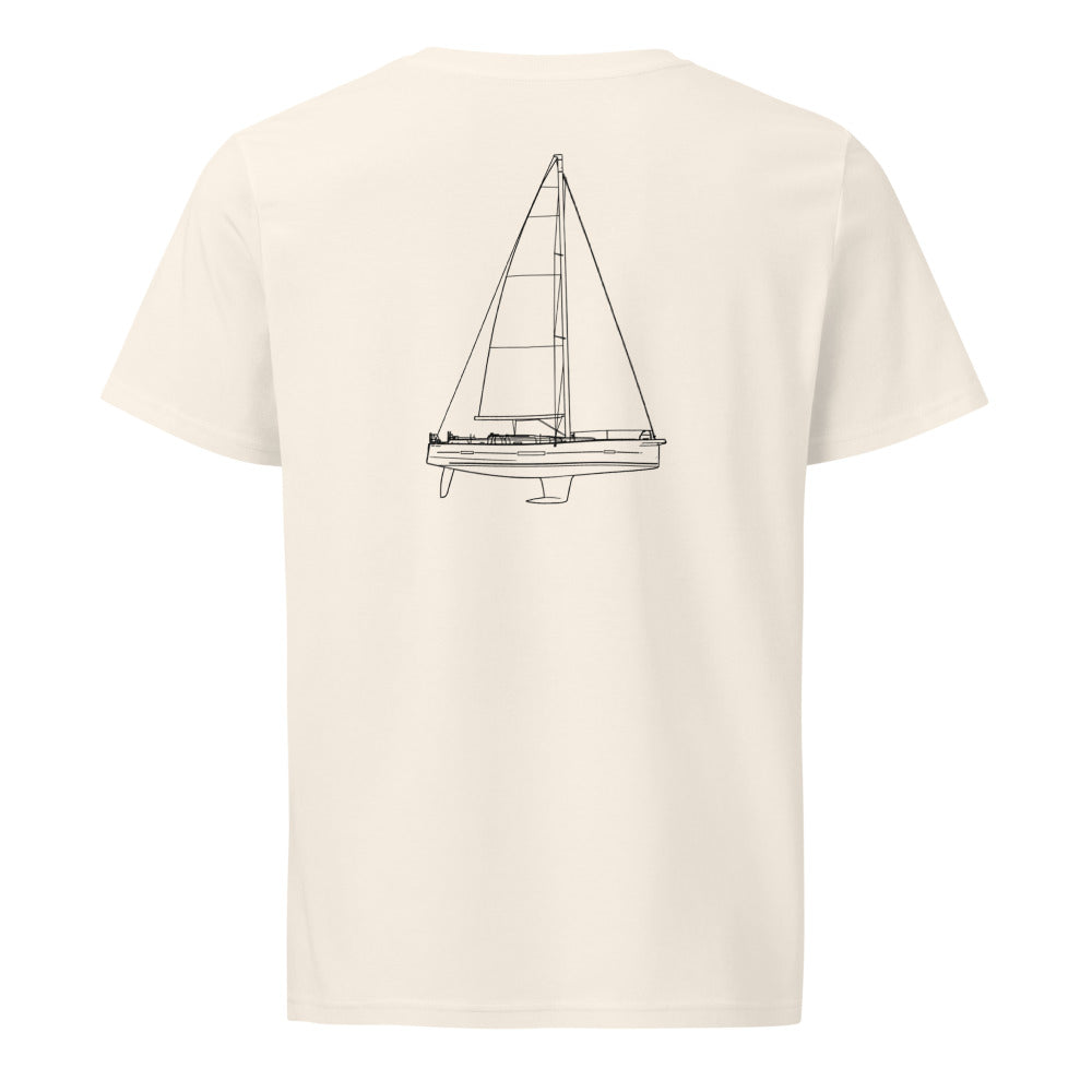 Dufour Grand Large 500 sailboat shirt in Natural - back design