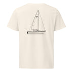 Hunter 22 sailboat shirt in Natural - back design