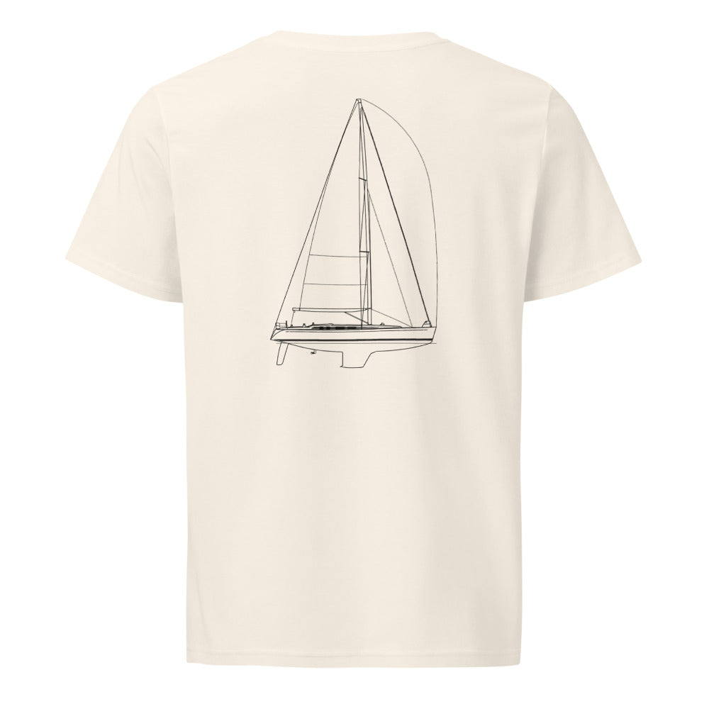 Nautor Swan 53 MK2 sailboat shirt in Natural - back design