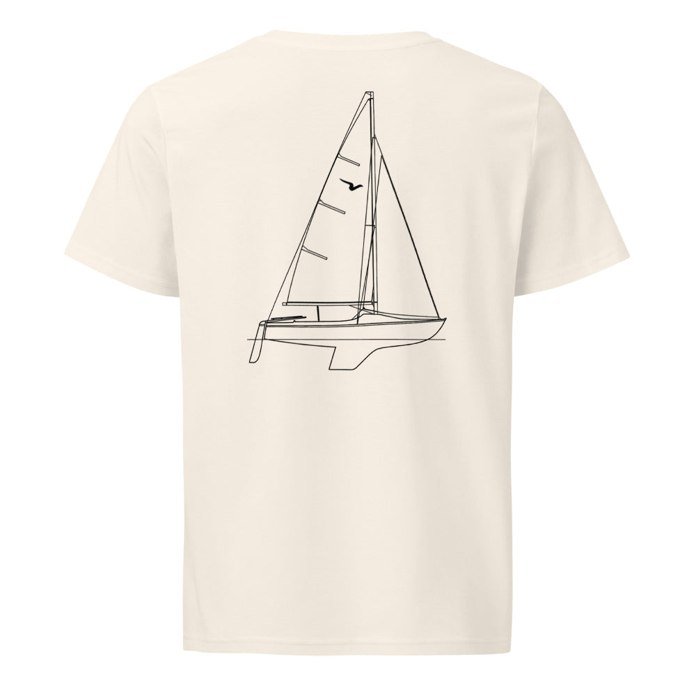 Squib sailboat shirt in Natural - back design