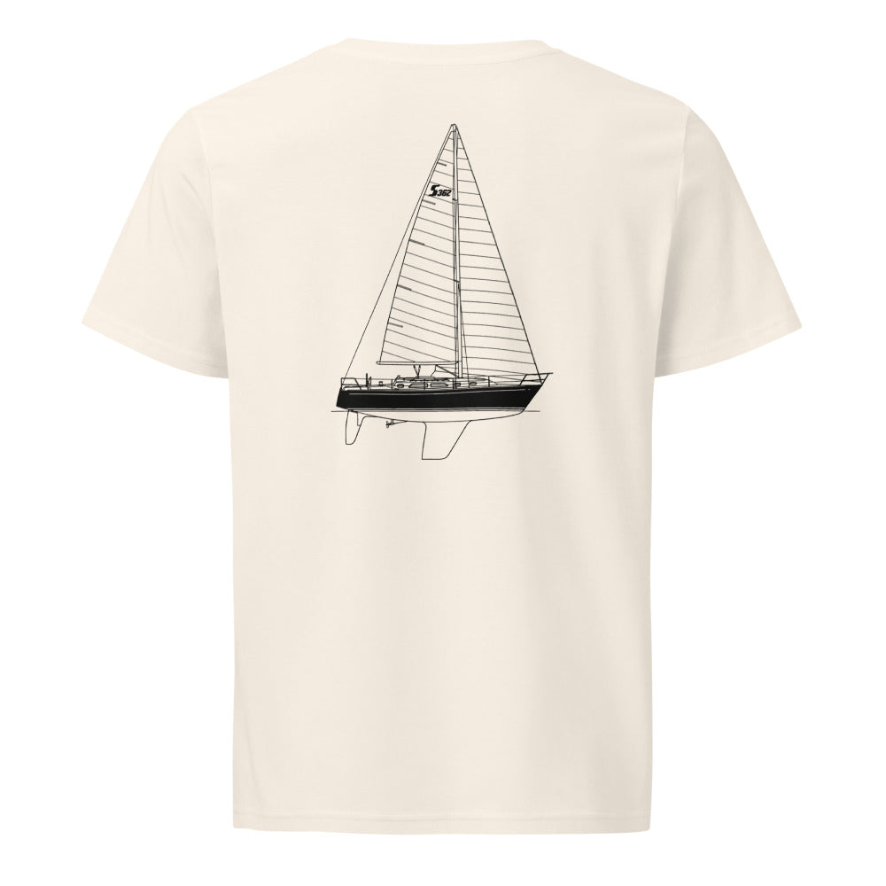 Sabre 362 sailboat shirt in Natural - back design