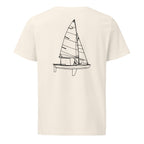Chubasco Snipe sailboat shirt in Natural - back design