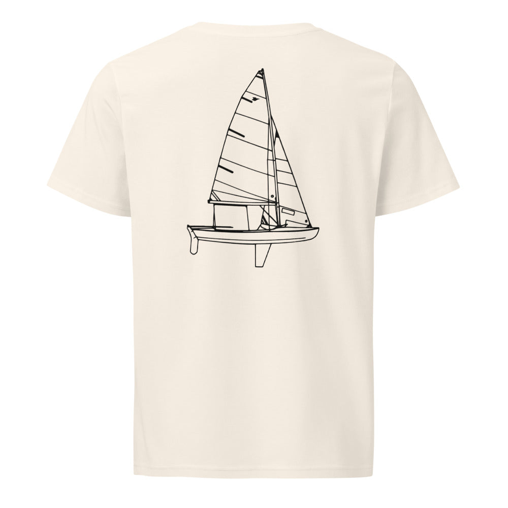 Chubasco Snipe sailboat shirt in Natural - back design