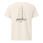 Hunter 44 DS sailboat shirt in Natural - back design