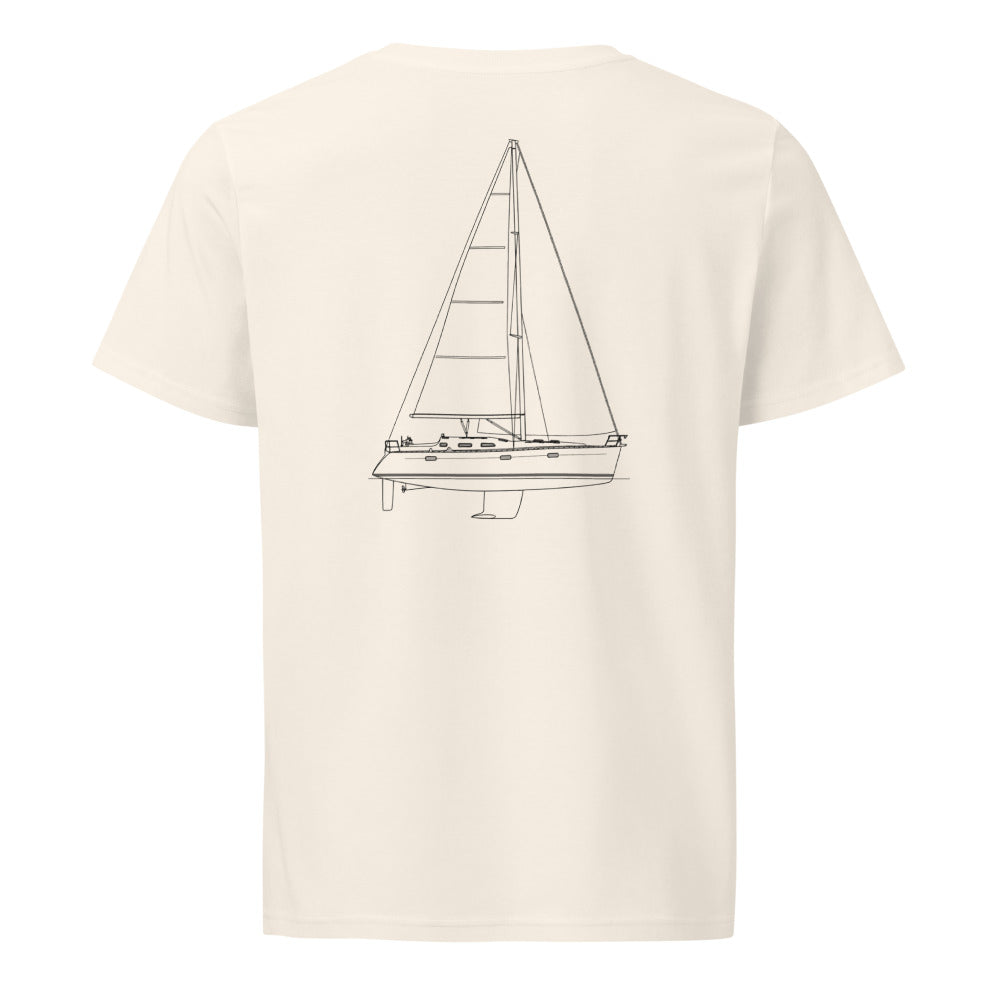 Beneteau 393 sailboat shirt in Natural - back design